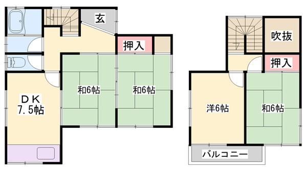 揖保川町新在家借家の物件間取画像
